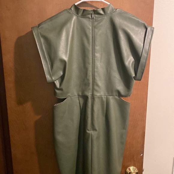 NWT Vegan Leather Dress with Cutouts - Picture 8 of 9